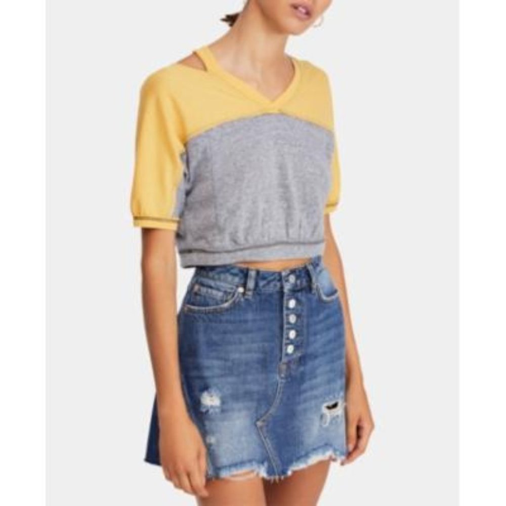 SOLD! Free People Field Goal Cropped Tee - Picture 1 of 4
